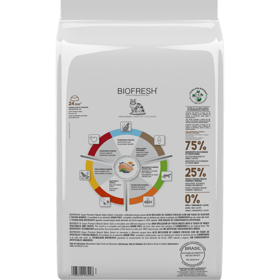 BIOFRESH GATO SENIOR POLLO GF 1.5 KG + ENVÍO GRATIS - Imagen 2