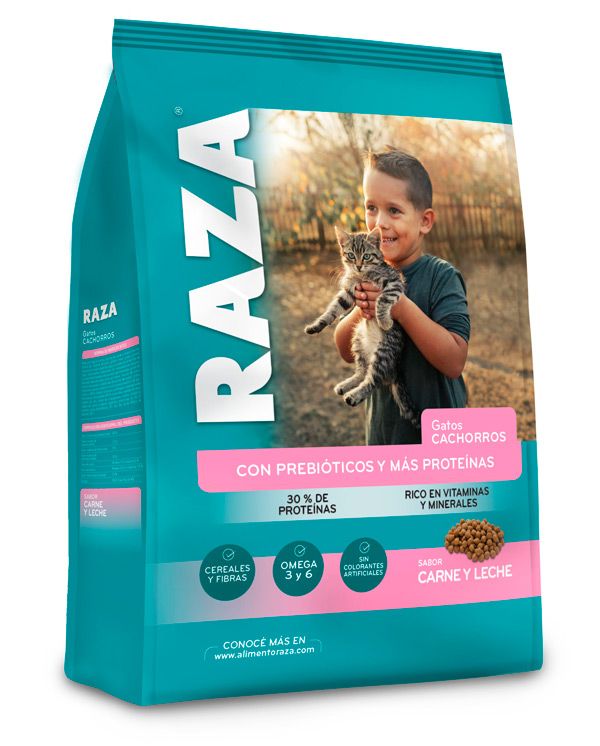 RAZA GATOS CACHORROS CARNE Y LECHE 8 KG - Imagen 5